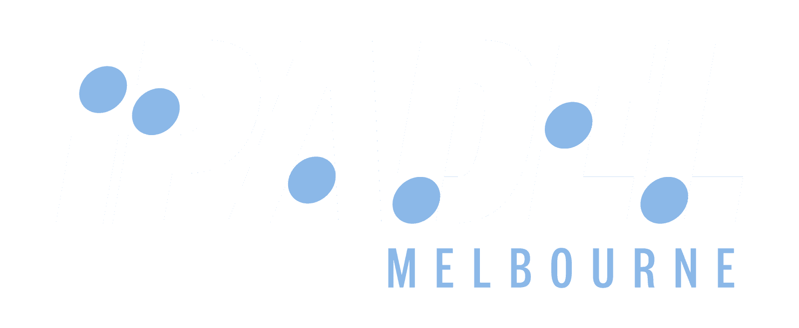 iPadel Melbourne blue reverse logo