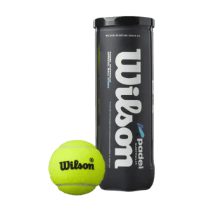 Wilson padel balls in a can with a tennis ball beside, ideal for padel matches in Melbourne.